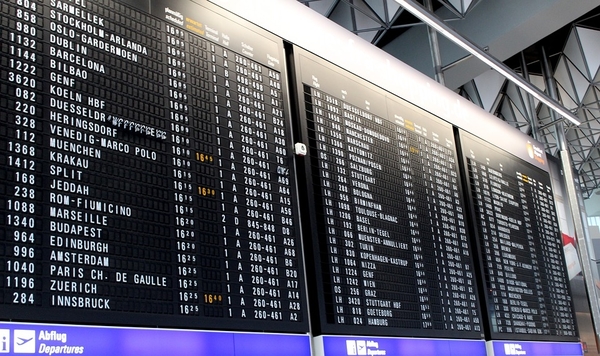 Airport departure board pixabay