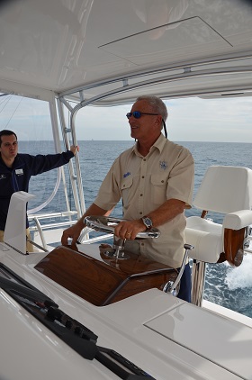 Driving a Bertam fishing boat Jim Raycroft credit