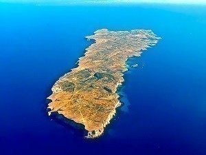 Lampedusa island aerial shot 2