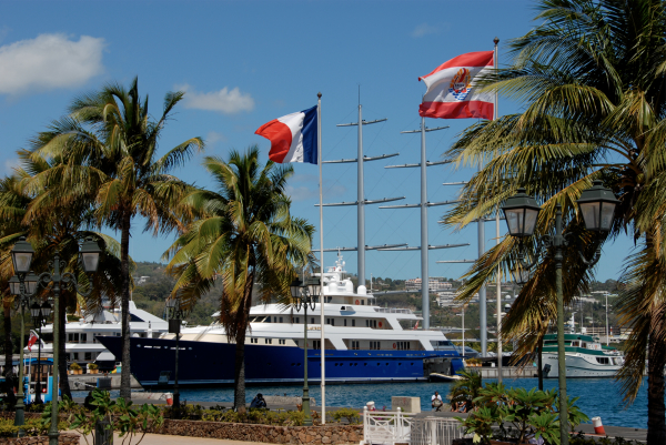 Papeete port docks