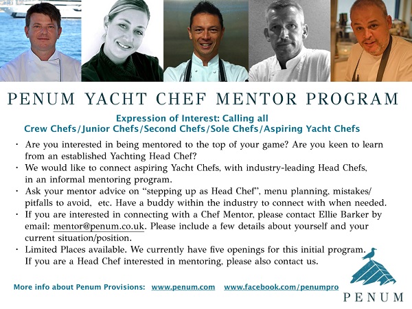 Penum Yacht Chef Mentor Program final