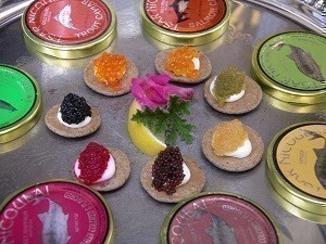 Six types of caviar