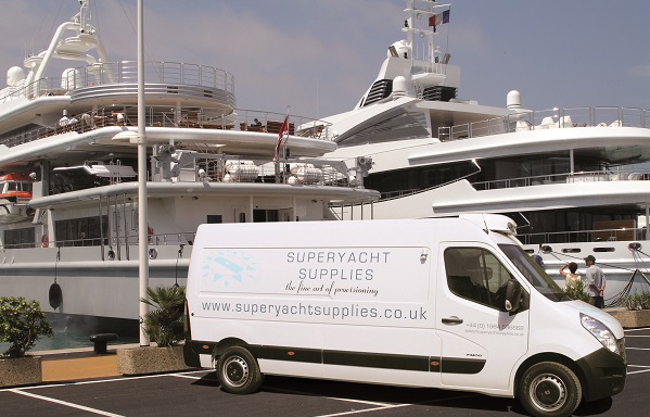 Superyacht supplies van in harbour 600