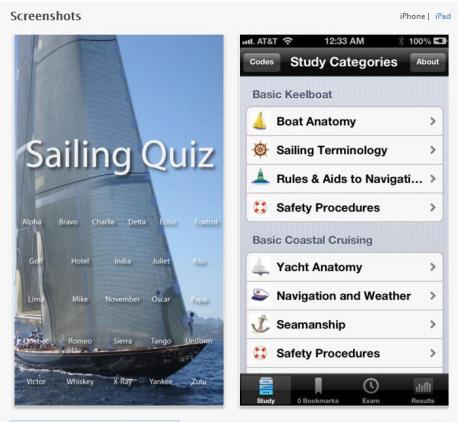 sailing quiz screenshot