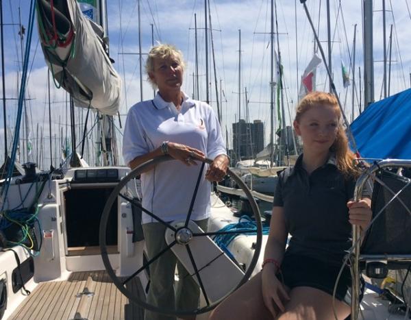 Wendy Tuck left one of the four women skippers in race Emma May right one of the increasing number of young women sailors in the race Cred