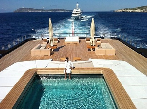 pool on yacht